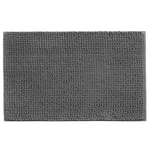 SHITOOMFE Badezimmermatte, 32 x 20 Zoll weiches zottelige Chenille-Badematte, superabsorbierende schnelle trocken von SHITOOMFE