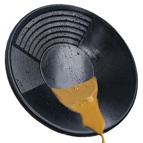SHITOOMFE Goldpfanne 15 Zoll Gold Mining Pan, Panning Kit 3 Riffles Manuell Schwengausrüstung für einfache Sandabbau und Prospektionswaschanlage SHITOOMFE Goldpfanne 15 Zoll Gold Mining Pan, Panning Kit 3 Riffles Manuell Schwengausrüstung für einfache Sandabbau und Prospektionswaschanlage von SHITOOMFE