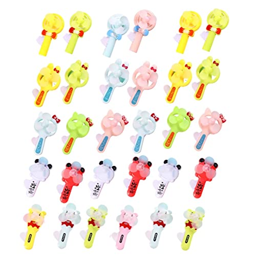 SHITOOMFE Mini tragbarer Fan niedliche Sommer -Kinder -Fans Hand Press Manual Fan Handheld Fans für Mädchen Jungen 30pcs, Handheld von SHITOOMFE