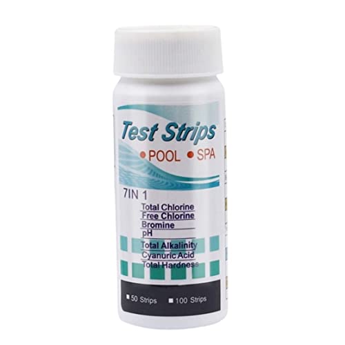 Wasserprüfstreifen 7 in 1 Spa -Teststreifen Chlor Gesamtalkalinitätstester für -Pool 50pcs, von SHITOOMFE