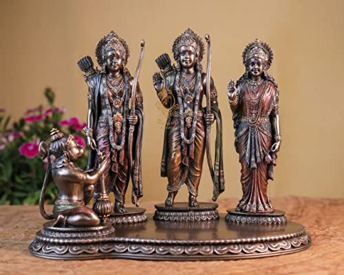 SHIVAJI ARTS Ramdarbar Statue 20CM Bonded Bronze Brown Color Medium Size Pack of 1 von SHIVAJI ARTS
