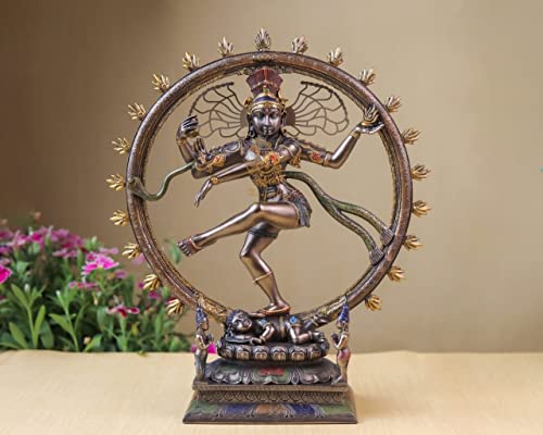 SHIVAJI ARTS Dancing Shiva Statue 26CM Brown Color Bonded Bronze Big Size Pack of 1 von SHIVAJI ARTS