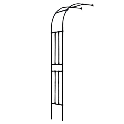 SHJDBF Robuste Torbogenstütze für Rosen, Kletterpflanzen, Outdoor, schwarzer Stahl, halbrunder Gartenbogen von SHJDBF