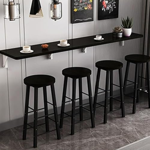 SHJDBF Wandmontierter Klapptisch, wandmontierter klappbarer Esstisch, Wand-Klapptisch, langer und schmaler Tisch (Größe: 71,1 x 30,5 cm, Farbe: schwarz) von SHJDBF