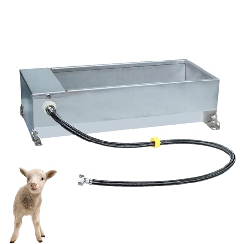 Wassertrog aus Edelstahl, automatische Viehwassertrog mit Schwimmerventil und Schlauch, 7,5 l selbstbefüllende Tier-Trinkwasserschale für Pferd Ziege Schwein Kuh Hirsch Wassertrog aus Edelstahl, automatische Viehwassertrog mit Schwimmerventil und Schlauch, 7,5 l selbstbefüllende Tier-Trinkwasserschale für Pferd Ziege Schwein Kuh Hirsch von SHJDBF