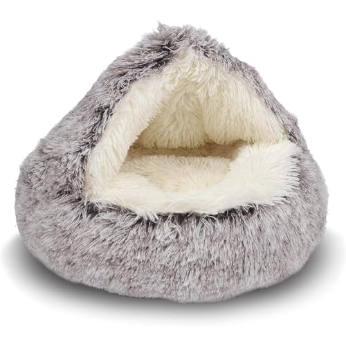 SHJOEE Flauschig Hundebett Muschelform Katzenbett Warm Tierbett Haustierbett Waschbar Hundesofa Katzensofa Plüsch Hundekorb Katzenkorb Weich Hundekissen Katzenkissen Gemütlich Hunde Katzen Schlafplatz von SHJOEE