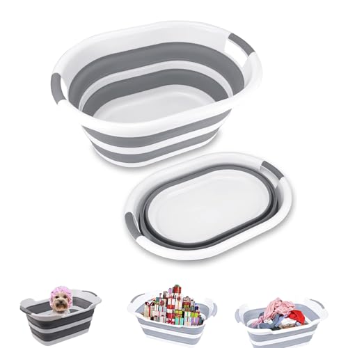 SHJOEE 26L Zusammenklappbar Hundebadewanne Tragbar Haustier Badewanne Faltbar Wäschewanne Multifunktionale Aufbewahrungsbehälter Platzsparend Organizer Outdoor Indoor Kleine Katzen Hunde Wasserbecken SHJOEE 26L Zusammenklappbar Hundebadewanne Tragbar Haustier Badewanne Faltbar Wäschewanne Multifunktionale Aufbewahrungsbehälter Platzsparend Organizer Outdoor Indoor Kleine Katzen Hunde Wasserbecken von SHJOEE