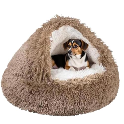 SHJOEE Flauschig Hundebett Muschelform 70cm Katzenbett Warm Tierbett Haustierbett Waschbar Hundesofa Katzensofa Plüsch Hundekorb Katzenkorb Weiche Kuschelbett für Den Schlaf im Innenbereich von SHJOEE