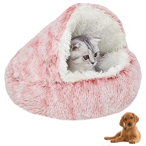 SHJOEE Flauschig Hundebett Muschelform 70cm Katzenbett Warm Tierbett Haustierbett Waschbar Hundesofa Katzensofa Plüsch Hundekorb Katzenkorb Weiche Kuschelbett für Den Schlaf im Innenbereich von SHJOEE