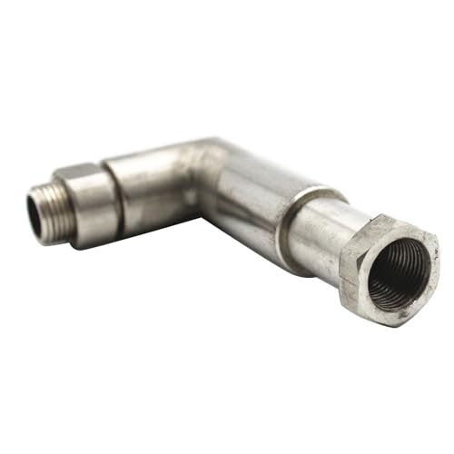 SHLPDFM Universal O2 Sauerstoffsensor Extender 90 Grad M18x1,5 Abgewinkelt Sauerstoffsensor Verlängerung Spacer Adapter（304 Edelstahl） von SHLPDFM
