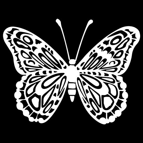 SHMAZ 15.2 * 11.7Cm Butterfly Fashion Car Styling Individuelle Autoaufkleber Motorrad- Und Autoabziehbilder Schwarz/Silber von SHMAZ