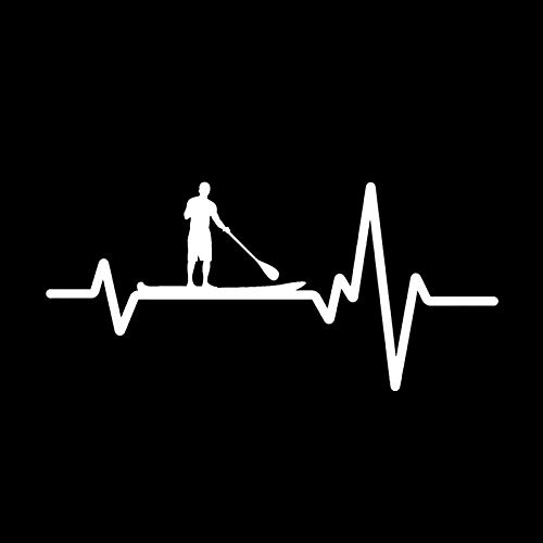 SHMAZ 16,1 * 7,5 cm Herzschlag Linie Paddle Board Grafik Dekor Auto Aufkleber Silhouette Sport Zubehör SHMAZ 16,1 * 7,5 cm Herzschlag Linie Paddle Board Grafik Dekor Auto Aufkleber Silhouette Sport Zubehör von SHMAZ