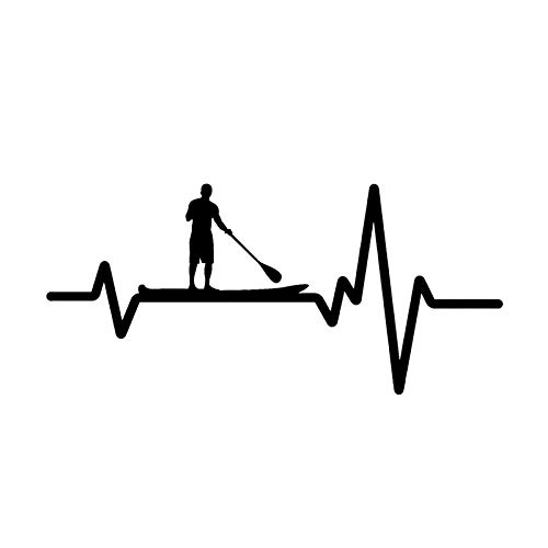 SHMAZ 16,1 * 7,5 cm Herzschlag Linie Paddle Board Grafik Dekor Auto Aufkleber Silhouette Sport Zubehör SHMAZ 16,1 * 7,5 cm Herzschlag Linie Paddle Board Grafik Dekor Auto Aufkleber Silhouette Sport Zubehör von SHMAZ