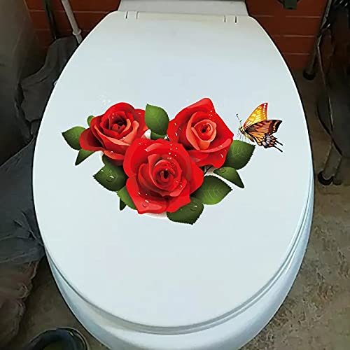 SHMAZ Aufkleber 24,8 cm × 14,7 cm Rote Rose Schlafzimmer Dekoration Romantische Wandtattoo Badezimmer Toilette Aufkleber SHMAZ Aufkleber 24,8 cm × 14,7 cm Rote Rose Schlafzimmer Dekoration Romantische Wandtattoo Badezimmer Toilette Aufkleber von SHMAZ