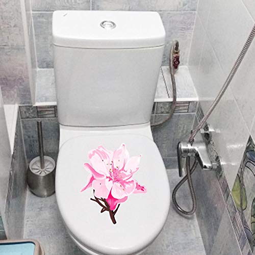 SHMAZ Deckel Aufkleber 17,5X21 cm Cartoon Rosa Kirschblüte Mädchen Zimmer Dekor Wandtattoo Blume Nette Wc Aufkleber Toilet von SHMAZ