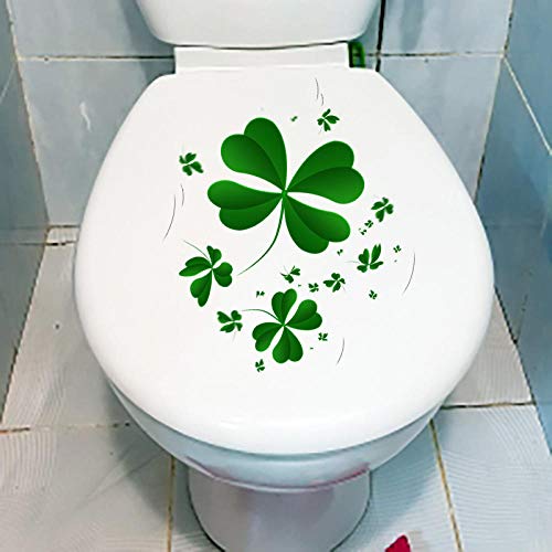 SHMAZ Deckel Aufkleber 19,5 * 23,2 cm Wind Geblasen Vierblättriges Kleeblatt Frische Zimmer Wandaufkleber Home Toilette Wc Dekor von SHMAZ