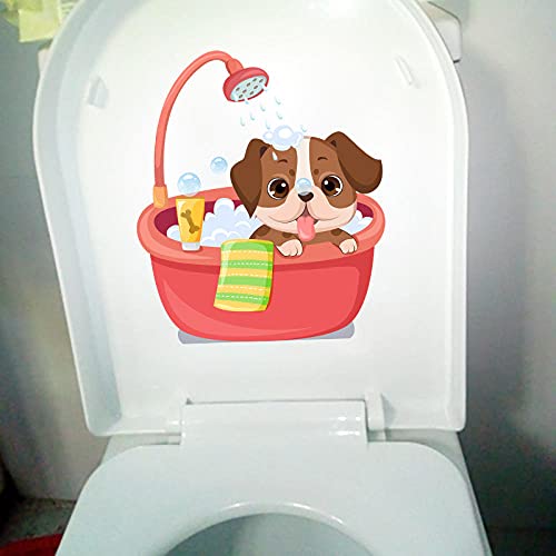 SHMAZ Deckel Aufkleber Badehund Lustiger Cartoon Badezimmer Wanddekoration Toilettenaufkleber Toilettendeckel SHMAZ Deckel Aufkleber Badehund Lustiger Cartoon Badezimmer Wanddekoration Toilettenaufkleber Toilettendeckel von SHMAZ