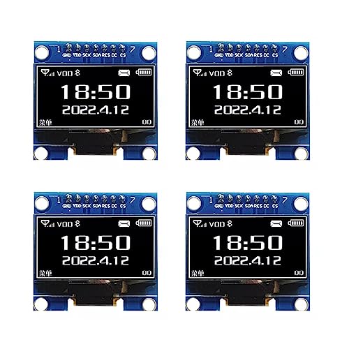 4 Stück 1,3 Zoll OLED Display 128X64 Weiß LCD Modul for SH1106 7PIN SPI 4 Stück 1,3 Zoll OLED Display 128X64 Weiß LCD Modul for SH1106 7PIN SPI von SHMIZZ