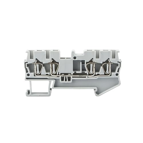 10 Stück DIN-Schienenklemmenblöcke ST-2.5 – Drahtverbinder Pull-Back 4-Leiter-Federklemmenblöcke(GRAY) von SHMKBDPF