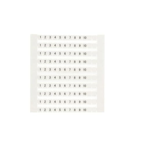 10 Stück ZBFM5 Schnellanschluss-Markierungsstreifen mit leeren Standardnummern, passend for STTB2.5 ST2.5-3L und PTTB 2.5 DIN-Schienenklemmenblöcke,(1-10) von SHMKBDPF