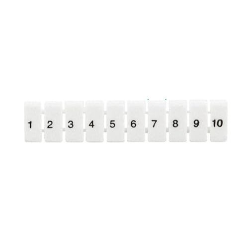 10 Stück blanke Zack-Markierungsstreifen mit Normnummern for Reihenklemmen ZB4 ZB5 ZB6 ZB8 ZB10(Blank,ZB5) von SHMKBDPF