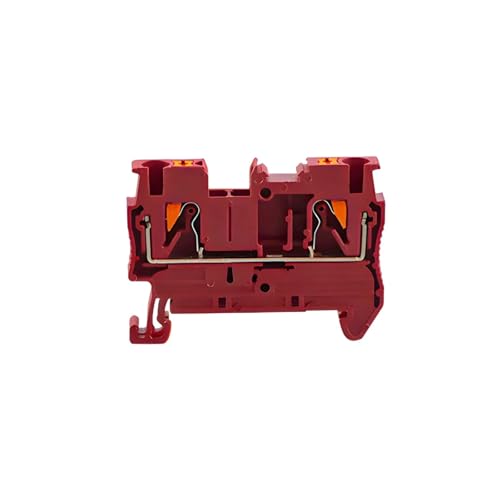 10 stücke DIN rail terminal block PT-2.5 push-in terminal stecker frühling typ schraubenlose draht leiter terminal block PT2.5(RED) von SHMKBDPF