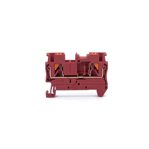 10 stücke DIN rail terminal block PT-2.5 push-in terminal stecker frühling typ schraubenlose draht leiter terminal block PT2.5(RED) von SHMKBDPF