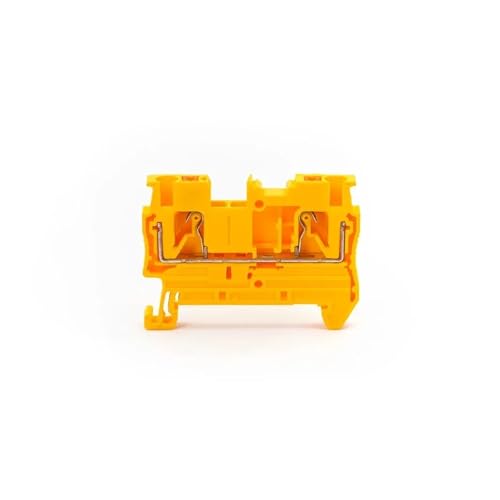 10 stücke DIN rail terminal block PT-2.5 push-in terminal stecker frühling typ schraubenlose draht leiter terminal block PT2.5(Yellow) von SHMKBDPF