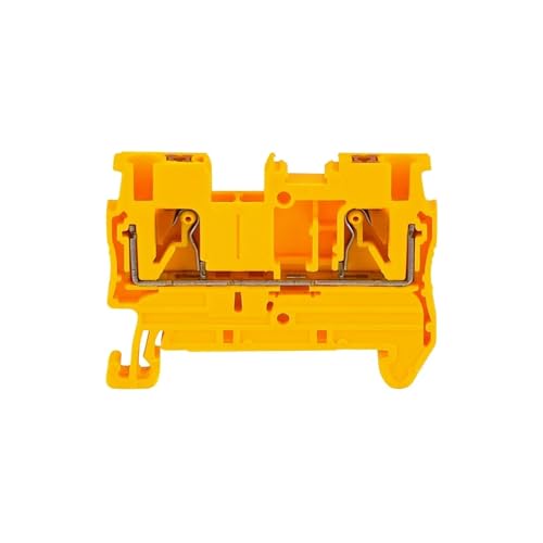 10 stücke DIN rail terminal block PT-2.5 push-in terminal stecker frühling typ schraubenlose draht leiter terminal block PT2.5(Yellow) von SHMKBDPF