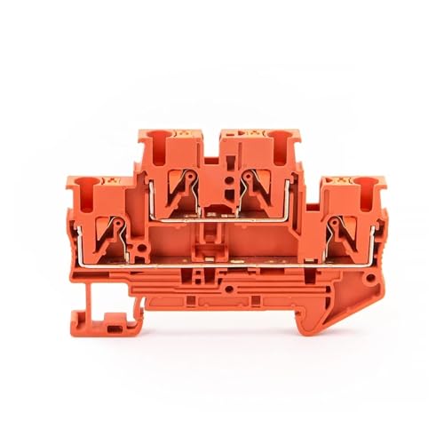 10 stücke DIN rail terminal block PTTB-2.5 elektrische stecker doppel schicht frühling terminal block draht schraube freies typ(Orange) von SHMKBDPF
