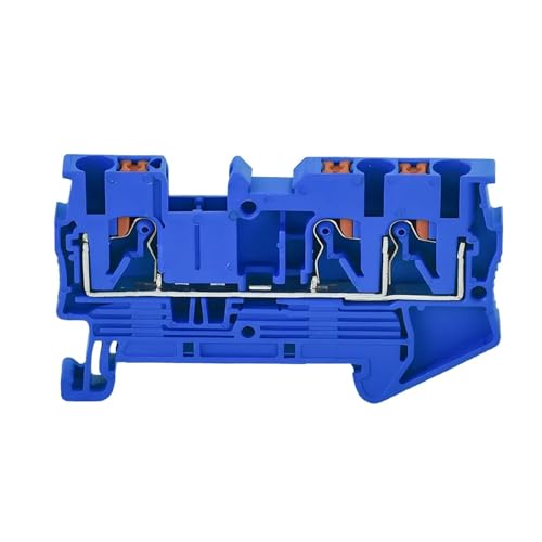 10 stücke PT 2,5 Doppel DIN Rail Terminal Blöcke 3-pin Push-in Frühling Schraubenlose Threading Draht Stecker(BLUE) von SHMKBDPF