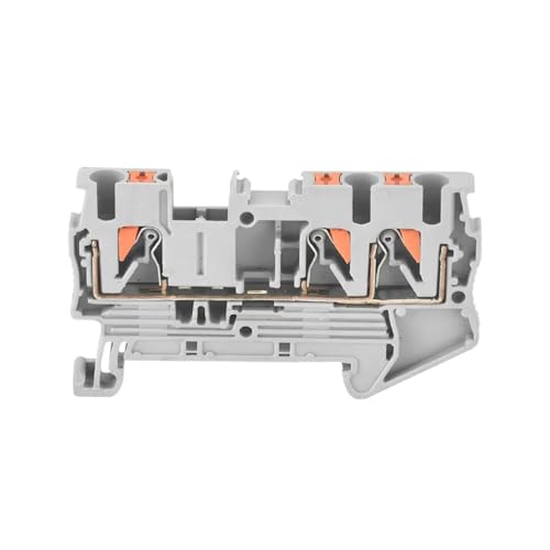 10 stücke PT 2,5 Doppel DIN Rail Terminal Blöcke 3-pin Push-in Frühling Schraubenlose Threading Draht Stecker(GRAY) von SHMKBDPF