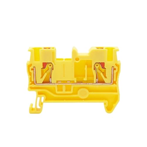 10 stücke PT2.5 DIN schiene terminal block push-in stecker 2,5mm² kabel schraubenlose stecker draht verbindung NS35 PT 2,5(PT2.5-Yellow) von SHMKBDPF