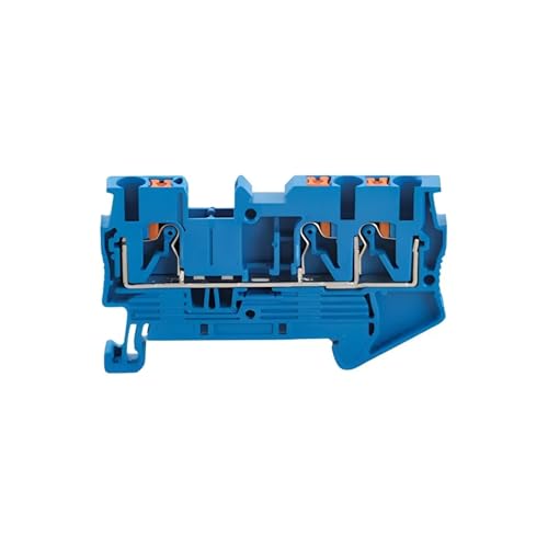 10-teiliger Klemmenblock for DIN-Schienenmontage PT 2.5-Twin 3-Leiter Push-In-Feder schraubenlose Durchführung Draht Leiter Drahtverbinder(BLUE) von SHMKBDPF