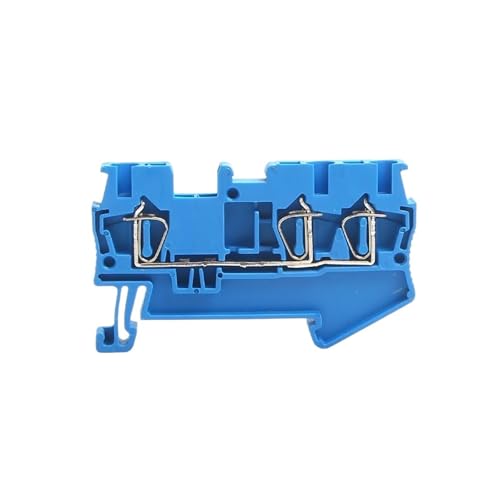 10er-Pack DIN-Schienenklemmen ST-2.5-TWIN Stecker elektrische Verdrahtung Pull-Back 3-Leiter-Klemmenblöcke Drahtleiter(BLUE) von SHMKBDPF