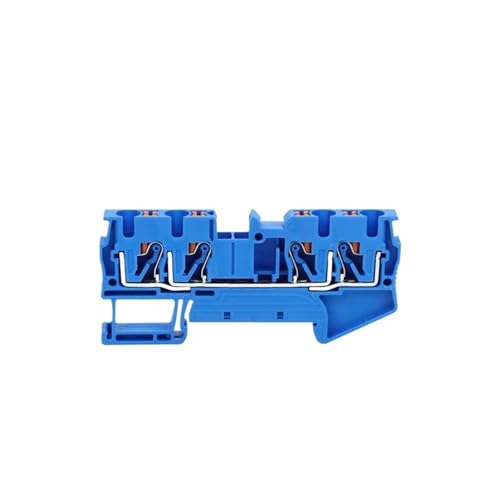 10er-Pack PT4-QU Push-In 4-Leiter-Doppeldurchführungsstecker PT 4 QUATTRO Draht Elektrischer Anschluss DIN-Schienenklemmen PT 4-QU(PT4-QU BLUE) von SHMKBDPF