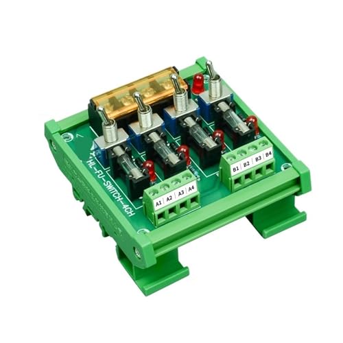 12V 24V Stromverteilung 16-Wege-Sicherungskasten Klemmenblock mit Schalter for Stromverdrahtung LED-Schalter(HL-FU-SWITCH-4CH,Fuse 3A) von SHMKBDPF