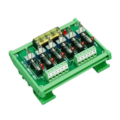 12V 24V Stromverteilung 16-Wege-Sicherungskasten Klemmenblock mit Schalter for Stromverdrahtung LED-Schalter(HL-FU-SWITCH-6CH,Fuse 3A) von SHMKBDPF