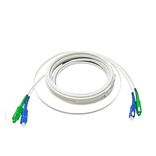 1er-Pack Glasfaser-Verlängerungskabel SC auf UPC + abgewinkelter physischer Kontakt Singlemode 2 Adern(200M) von SHMKBDPF