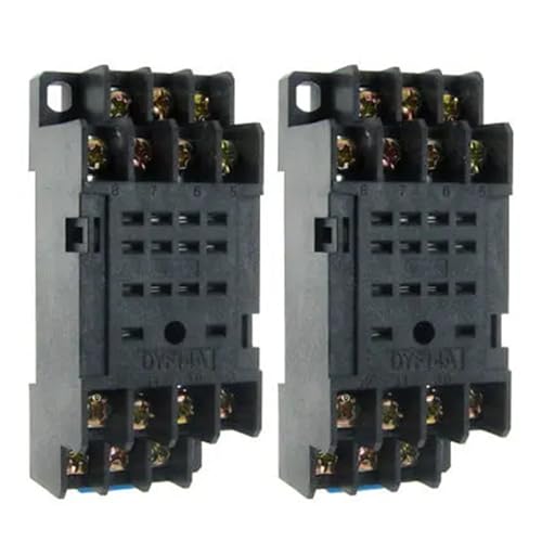 2 Stück 14-poliger Halbleitermodul-Relaissockel schwarz 2 Stück 14-poliger Halbleitermodul-Relaissockel schwarz von SHMKBDPF