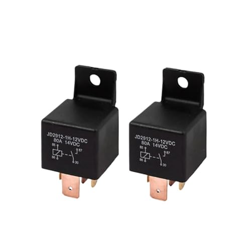 2 Stück JD2912-1H 12 V DC 80 A 4-poliger SPDT-Leistungs-Elektromagnet-Relais-Schiffs-Automobil-Relaisschalter von SHMKBDPF
