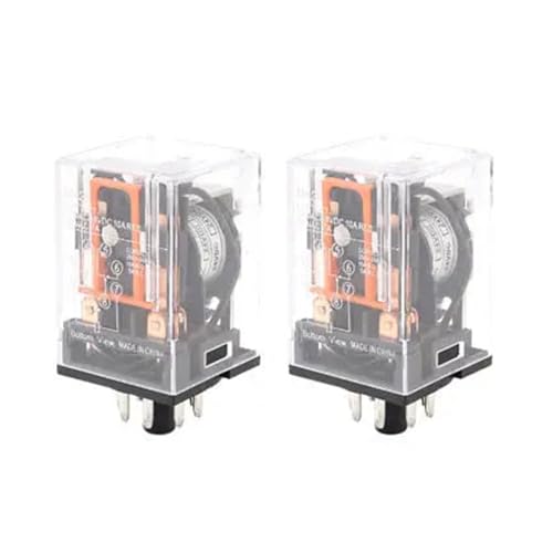 2 Stück Motorsteuerung 8-polig DPDT DIN-Schiene elektromagnetisches Relais DC 24 V Spule von SHMKBDPF