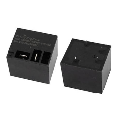2 Stück T91 DC12V 30A 4-poliges SPST-NO-Miniatur-Leistungsspulenrelais 2 Stück T91 DC12V 30A 4-poliges SPST-NO-Miniatur-Leistungsspulenrelais von SHMKBDPF