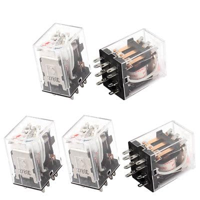 5 Stück HH53PL AC 24 V Spule 11 Pin 3PDT rotes LED-Licht elektromagnetisches Relais 5 Stück HH53PL AC 24 V Spule 11 Pin 3PDT rotes LED-Licht elektromagnetisches Relais von SHMKBDPF