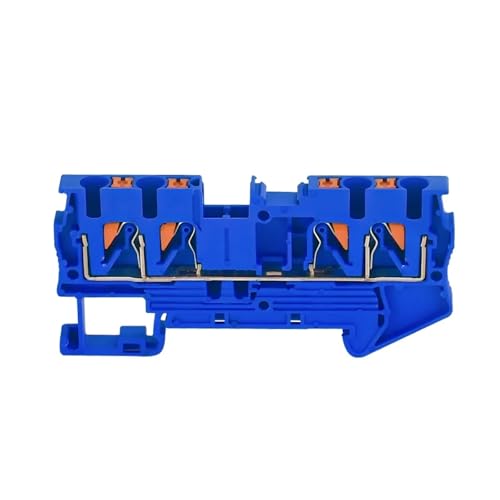 50 Stück Klemmenblock PT2.5-4 Leiter DIN-Schiene Drahtfederanschluss Push-In Drahtverbinder(BLUE) von SHMKBDPF
