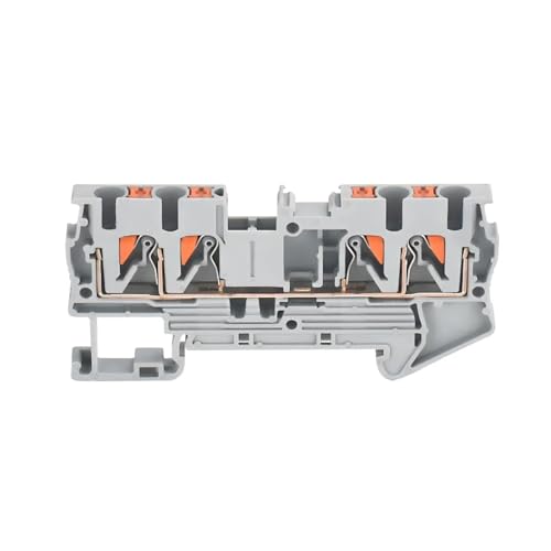 50 Stück Klemmenblock PT2.5-4 Leiter DIN-Schiene Drahtfederanschluss Push-In Drahtverbinder(GRAY) von SHMKBDPF