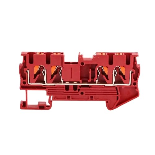 50 Stück Klemmenblock PT2.5-4 Leiter DIN-Schiene Drahtfederanschluss Push-In Drahtverbinder(RED) von SHMKBDPF