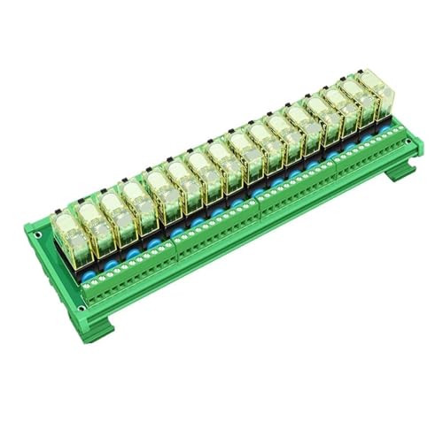 AC-Eingangsrelaismodul AC 110 V oder 220 V Schlanke DIN-Schienenmontage 12 Ampere DPDT-Leistungsrelais-Schnittstellenmodul(16 Channels,Input 220VAC) von SHMKBDPF