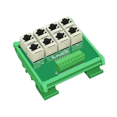 DIN-Schienenmontage 8XRJ45-Buchse auf Schraubklemmenblock RJ45 8P8C-Buchse 8-Wege-Bus-Breakout-Board DIN-Schienenmontage 8XRJ45-Buchse auf Schraubklemmenblock RJ45 8P8C-Buchse 8-Wege-Bus-Breakout-Board von SHMKBDPF