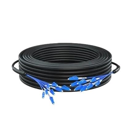 Gepanzerte Glasfaserkabel for den Außenbereich mit 4, 6, 8 und 12 Adern, Luft-Glasfasern, Netzwerkkabel mit SC UPC und LC UPC Singlemode und Patchkabel(8-core LC 100m) von SHMKBDPF